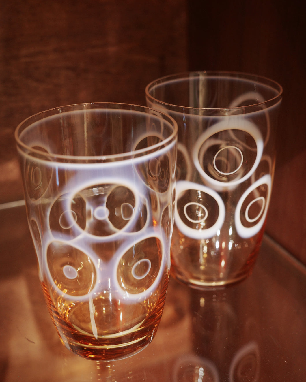 日本製 大正時期 手工製玻璃杯