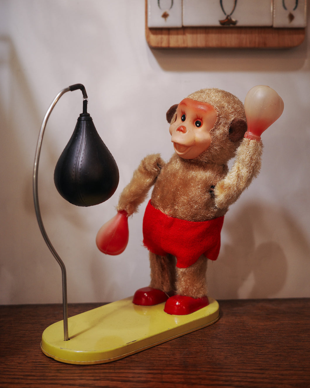 日本製 昭和 猴子打拳早期上鏈玩具