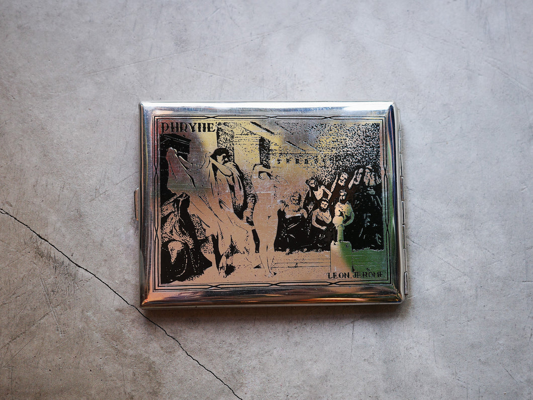 日本製 70s 名畫不鏽鋼煙盒