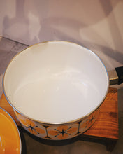 將圖片載入圖庫檢視器 日本製 70s 黃色圖案琺瑯鍋具
