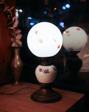 將圖片載入圖庫檢視器 日本製 70s 玻璃球形燈罩檯燈
