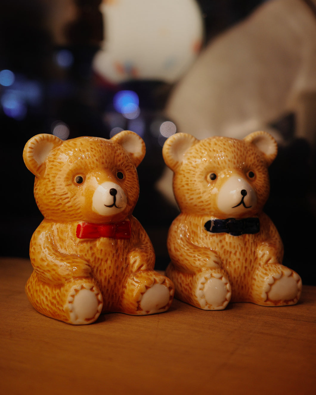 日本製 昭和 陶瓷棕色熊仔調味料瓶
