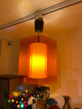 將圖片載入圖庫檢視器 日本製 80s National 透橙色立方吊燈
