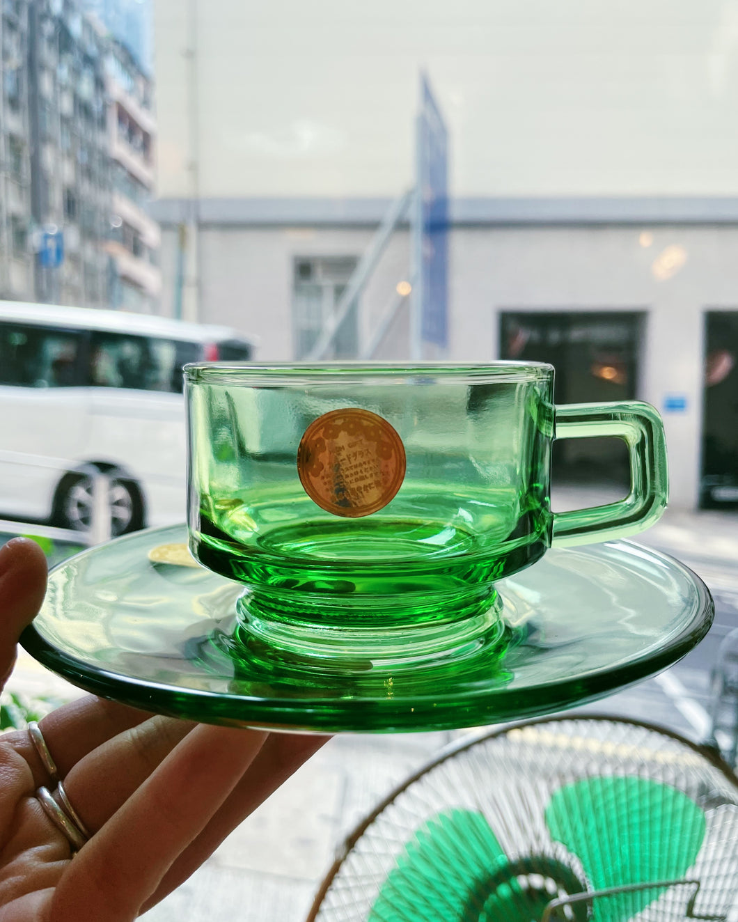 日本製 昭和 SOGA GLASS 透綠茶杯套裝