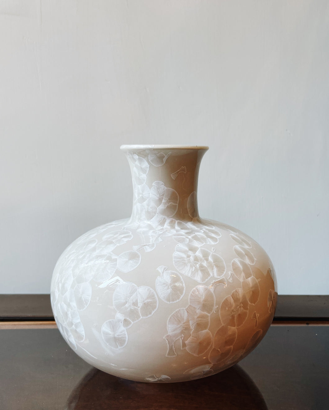 日本製 清水燒 • 東悅 雪華紋花瓶