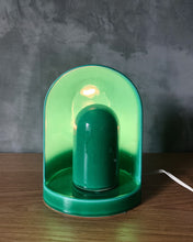 將圖片載入圖庫檢視器 日本製 80s YAMAGIWA “Ceramica“ 深綠色陶瓷檯燈
