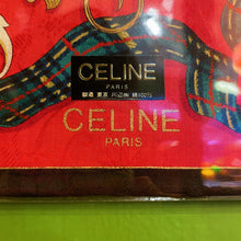 將圖片載入圖庫檢視器 日本製 Celine 紅色花紋方領巾
