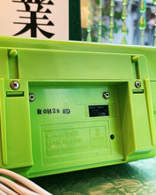 將圖片載入圖庫檢視器 日本製 70s Sankyo 青綠色翻頁鐘
