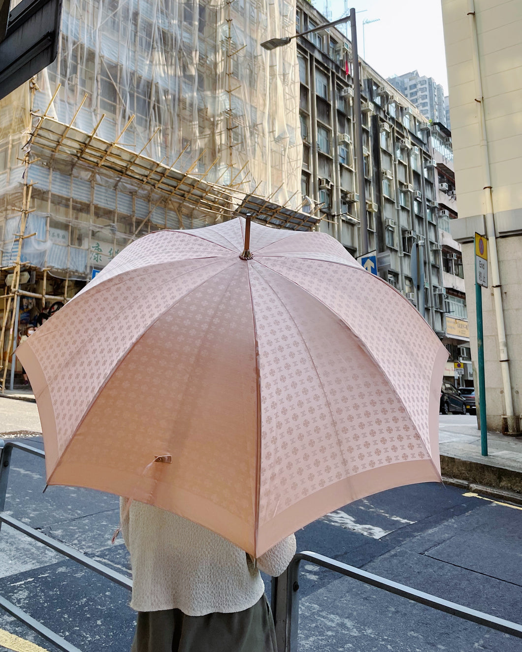 日本製 Celine 淡粉色Monogram雨傘