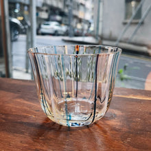 將圖片載入圖庫檢視器 日本製 昭和 條紋玻璃茶杯
