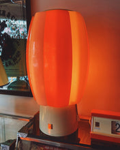 將圖片載入圖庫檢視器 日本製 90s 三菱電機 橙白色二段式桌燈
