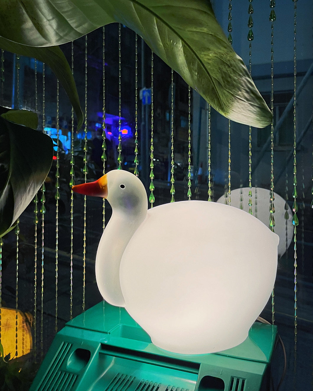 日本製 70s 岩津硝子 肥天鵝玻璃燈