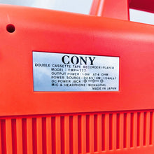將圖片載入圖庫檢視器 日本製 80s CONY 全新雙盒式卡式錄音機
