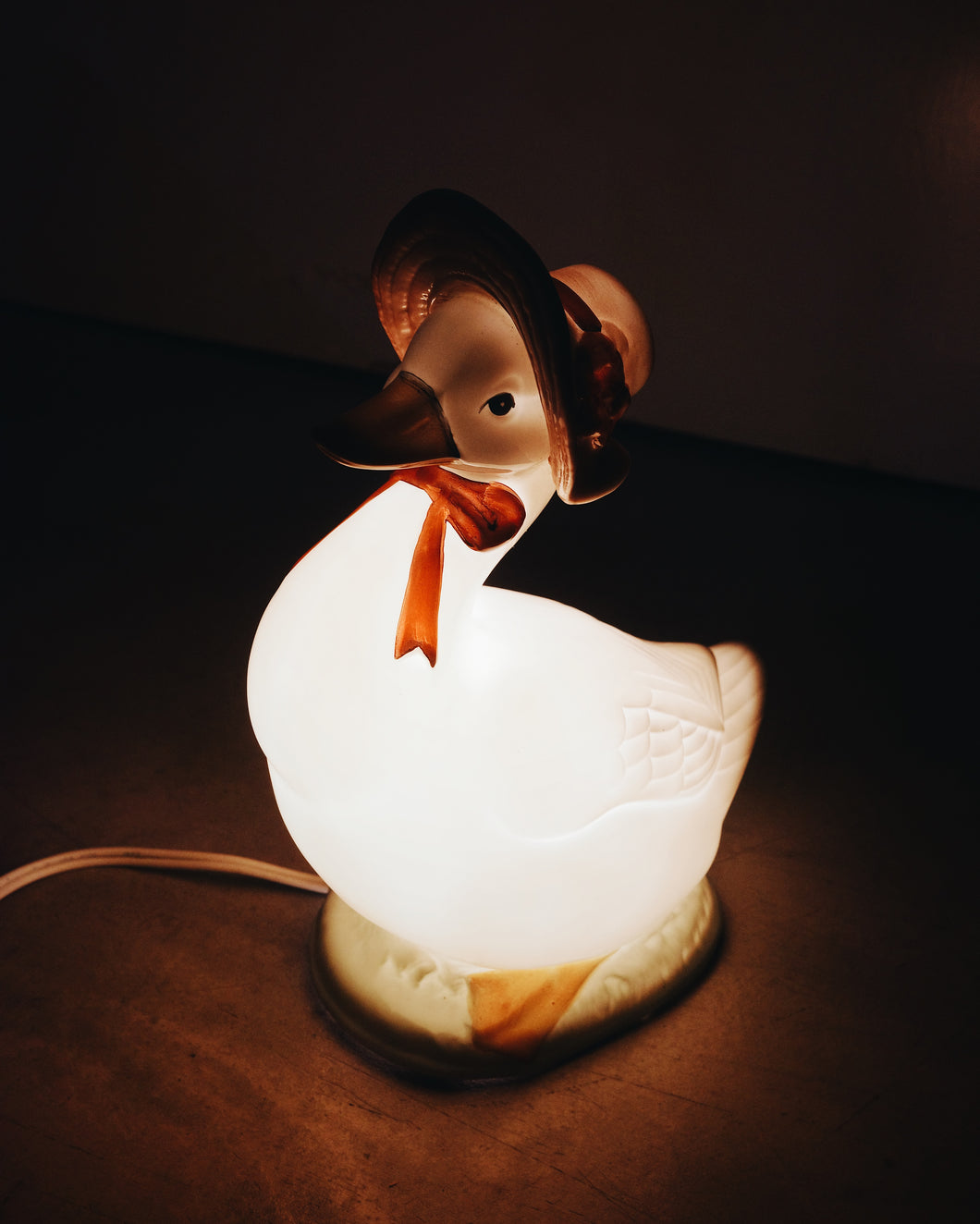 [Vintage] 日本製 80s 陶瓷鄉村鴨子夜燈