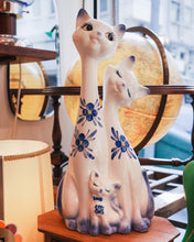 將圖片載入圖庫檢視器 日本製 70s 情人貓陶瓷花瓶擺設
