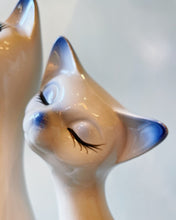 將圖片載入圖庫檢視器 日本製 昭和 手繪貓陶瓷擺設
