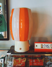 將圖片載入圖庫檢視器 日本製 90s 三菱電機 橙白色二段式桌燈
