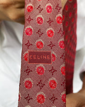 將圖片載入圖庫檢視器 意大利製 Celine 刺繡絲質領呔

