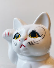 將圖片載入圖庫檢視器 日本製 80s 招財貓手繪陶瓷燈
